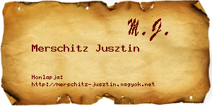 Merschitz Jusztin névjegykártya